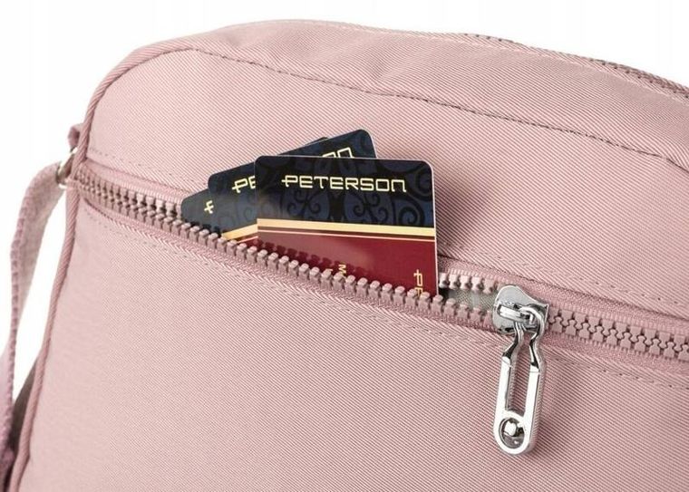 Torebka listonoszka, różowa, Peterson