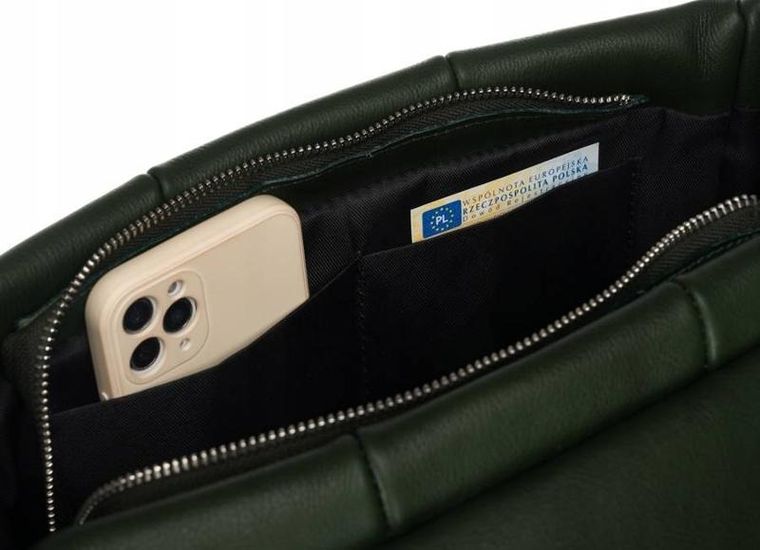 Torebka listonoszka, zielona, skórzana, Rovicky