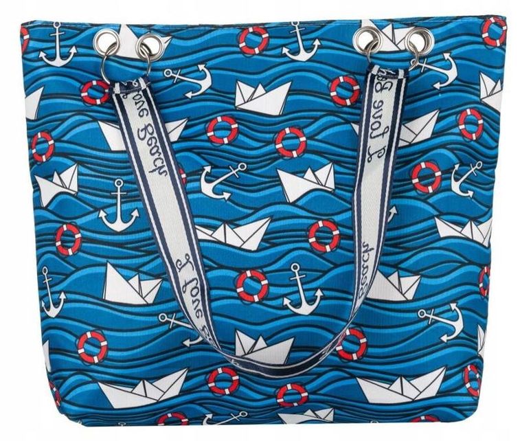 Torebka plażowa, niebieska