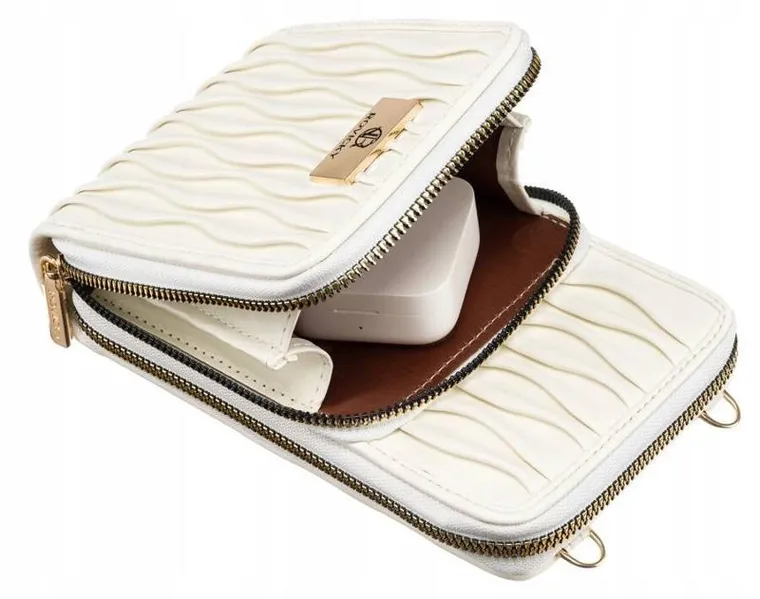 Torebka-portfel, biała, skóra ekologiczna, Rovicky