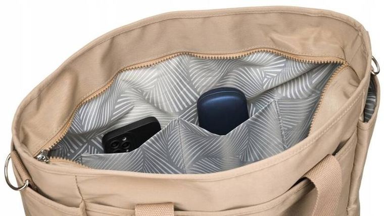 Torebka shopper, beżowa, Peterson