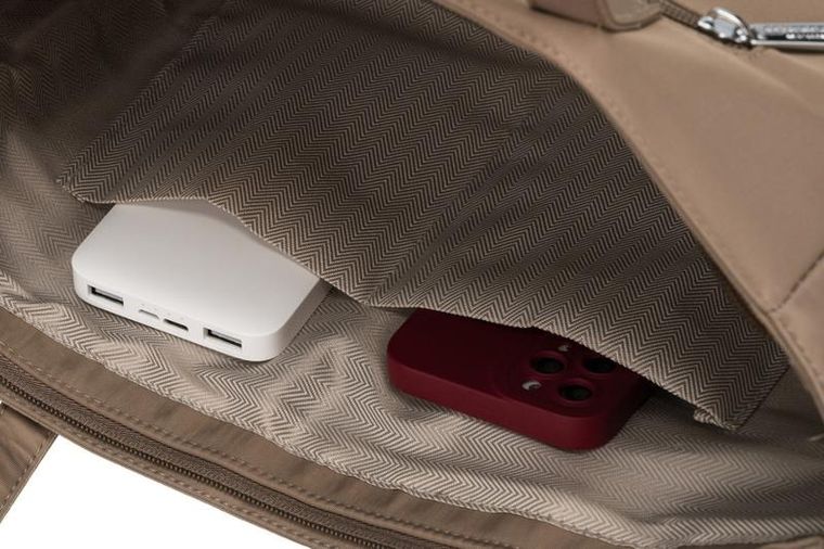 Torebka shopper, beżowa, Peterson