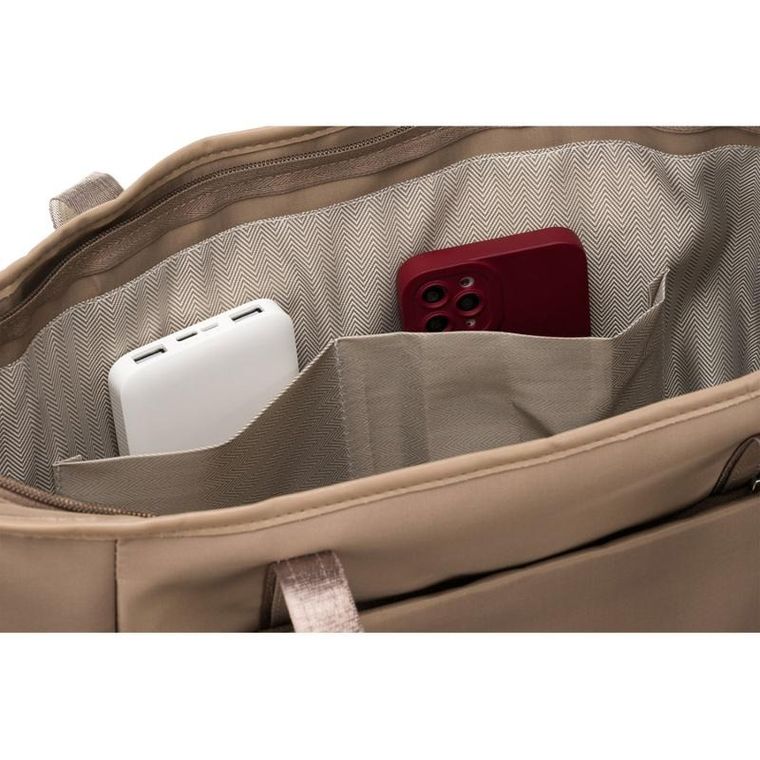 Torebka shopper, beżowa, Peterson