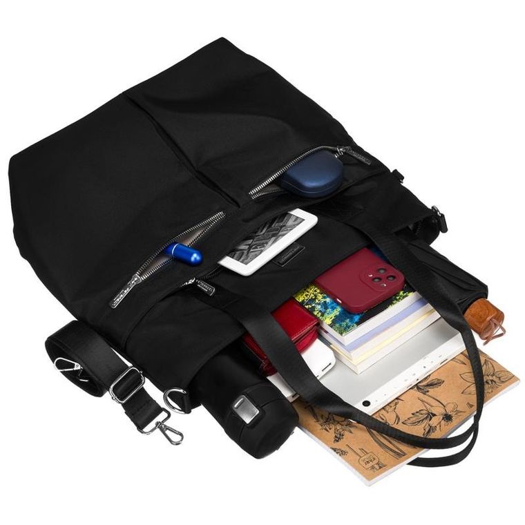 Torebka shopper, czarna, Peterson