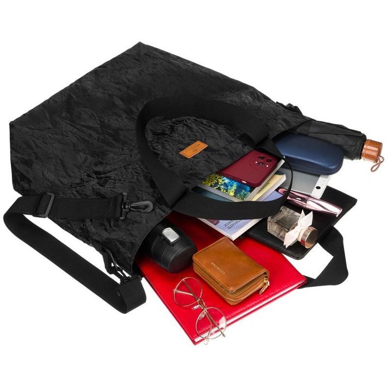 Torebka shopper, czarna, Rovicky