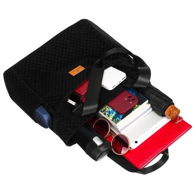 Torebka shopper, czarna, Rovicky