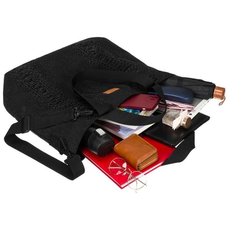 Torebka shopper, czarna, Rovicky