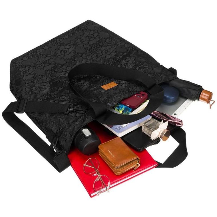 Torebka shopper, czarna, Rovicky