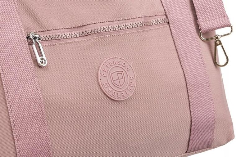 Torebka shopper, różowa, Peterson