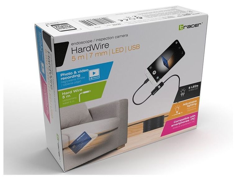 Tracer, Hardwire, kamera endoskopowa, 5m