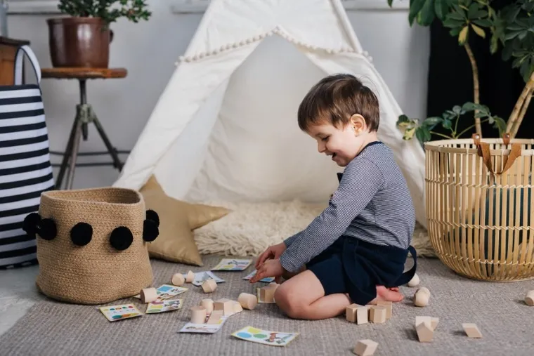 Trefl, Bobaski i Miś, O!Klocki, Pasowanki Baby, edukacyjne klocki, 15 elementów