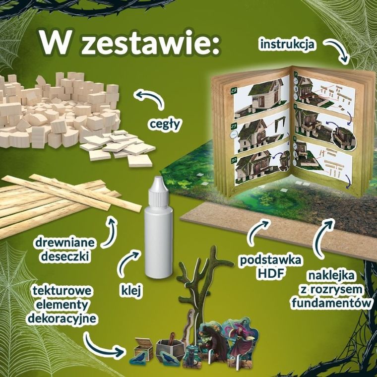 Trefl, Buduj z cegły, Halloween, Chatka na moczarach, zestaw kreatywny