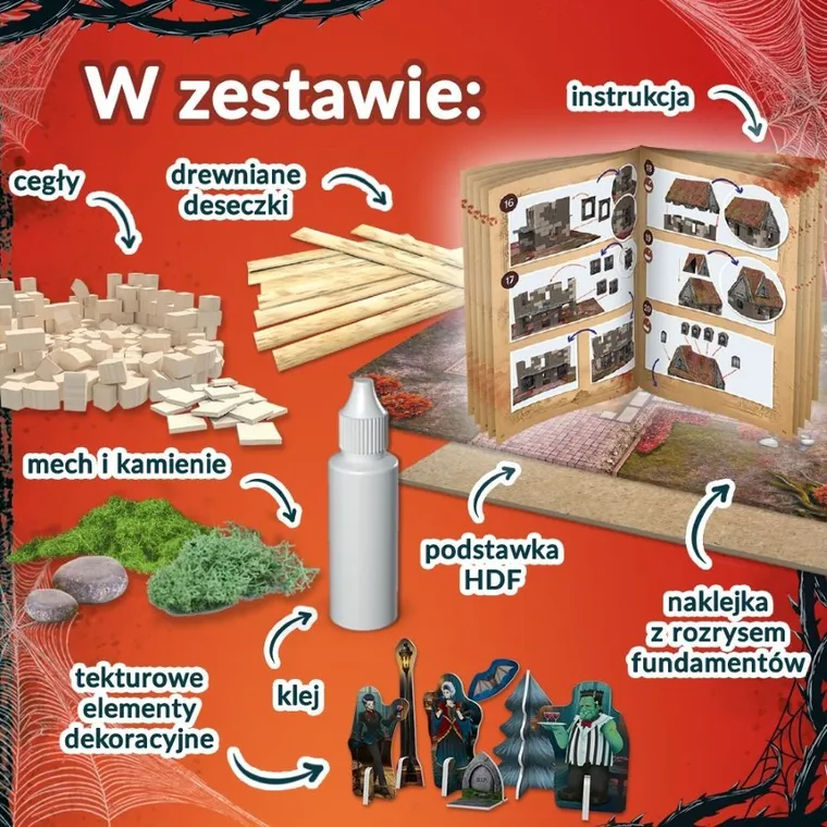 Trefl, Buduj z cegły, Halloween, Straszny Dwór, klocki konstrukcyjne, 220 elementów