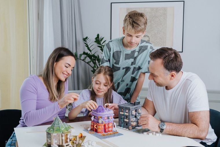 Trefl, Buduj z cegły, Harry Potter, Weasley & Weasley Shop, zestaw kreatywny