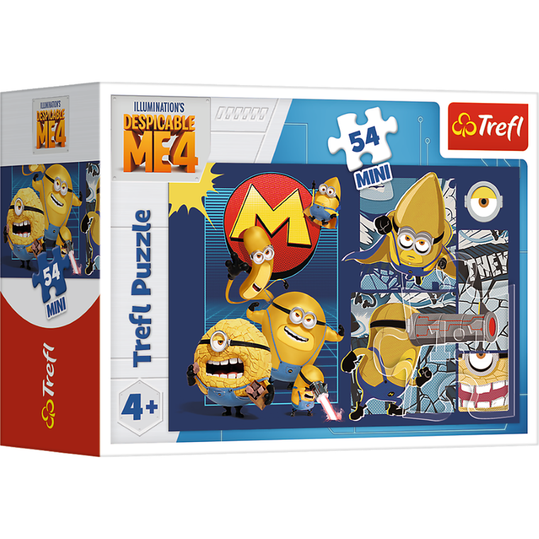Trefl, Despicable Me 4, Mini, Z Minionkami fajnie jest! puzzle, 54 elementy