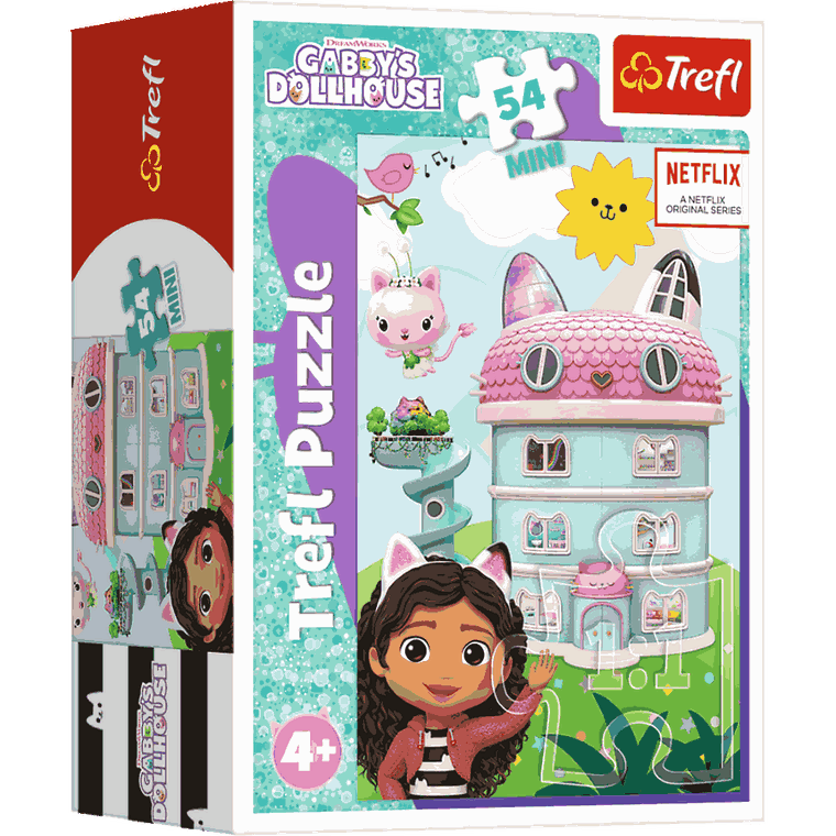 Trefl, Koci Domek Gabi, Z Gabi zawsze jest wesoło, puzzle, mini, 54 elementy