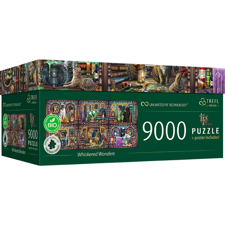 Trefl, Prime UFT, Lisa Parker, Whiskered Wonders, puzzle z plakatem, 9000 elementów