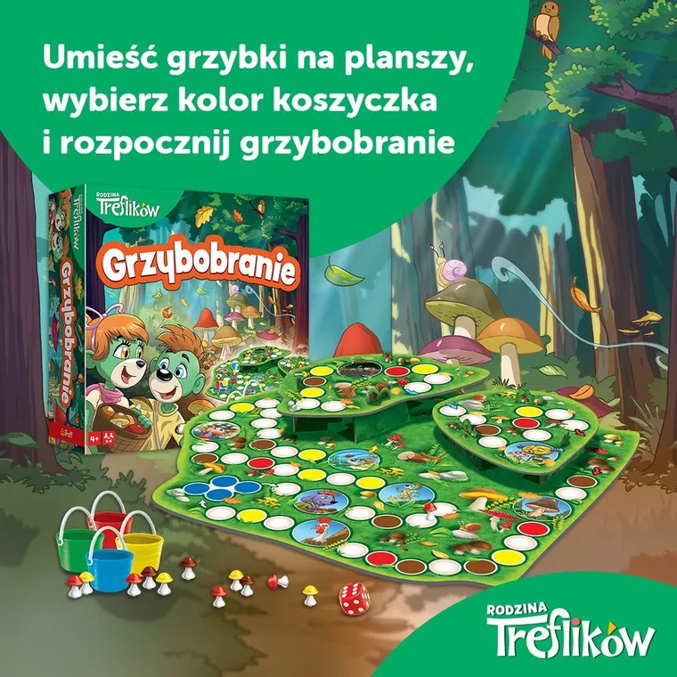 Trefl, Rodzina Treflików, Grzybobranie, gra familijna 3D