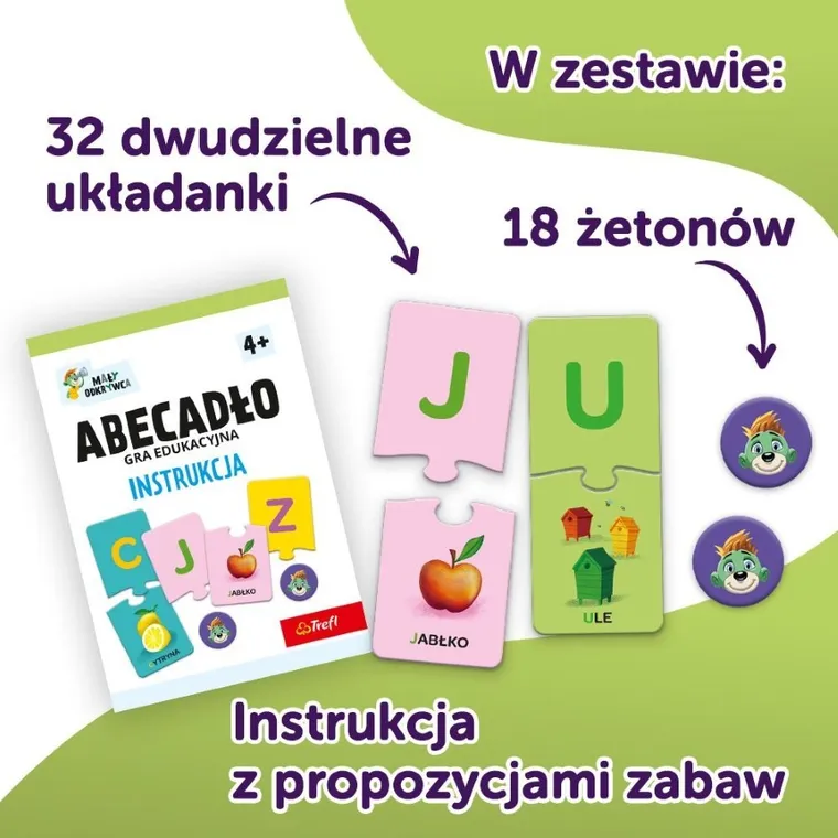 Trefl, Rodzina Treflików, Mały Odkrywca, Abecadło, gra edukacyjna
