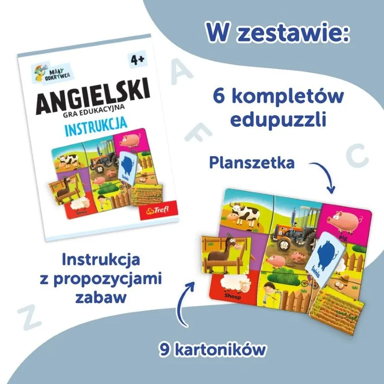 Trefl, Rodzina Treflików, Mały Odkrywca, Angielski, gra edukacyjna