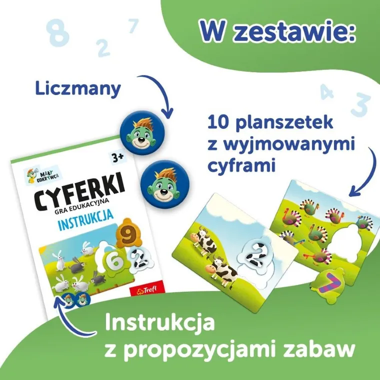 Trefl, Rodzina Treflików, Mały Odkrywca, Cyferki, gra edukacyjna