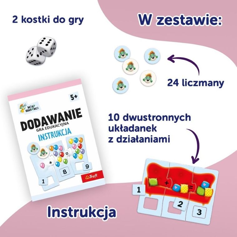Trefl, Rodzina Treflików, Mały Odkrywca, Dodawanie, gra edukacyjna