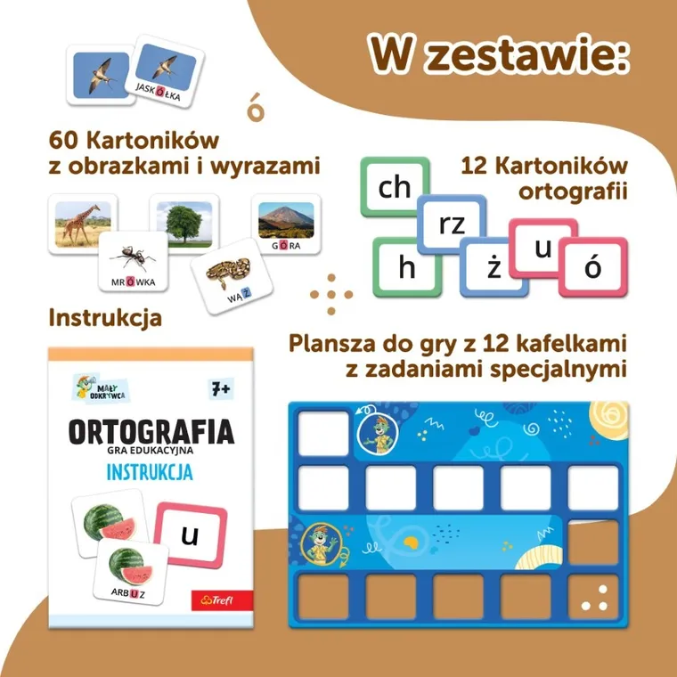 Trefl, Rodzina Treflików, Mały Odkrywca, Ortografia, gra edukacyjna