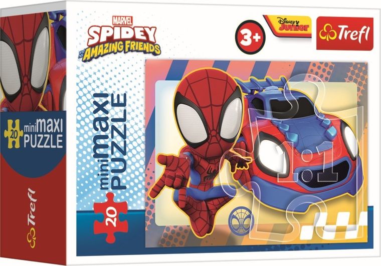 Trefl, Spidey i super-kumple, Niesamowity Spidey, puzzle mini maxi, 20 elementów, 1 szt.