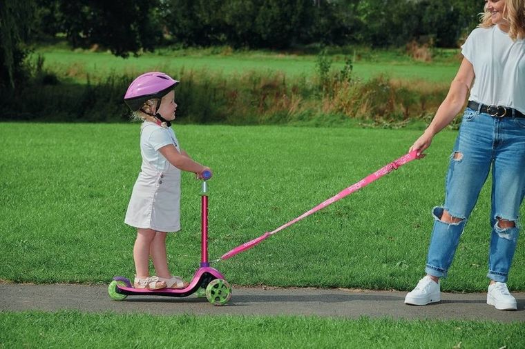 Trunki, składana hulajnoga, różowa, mała