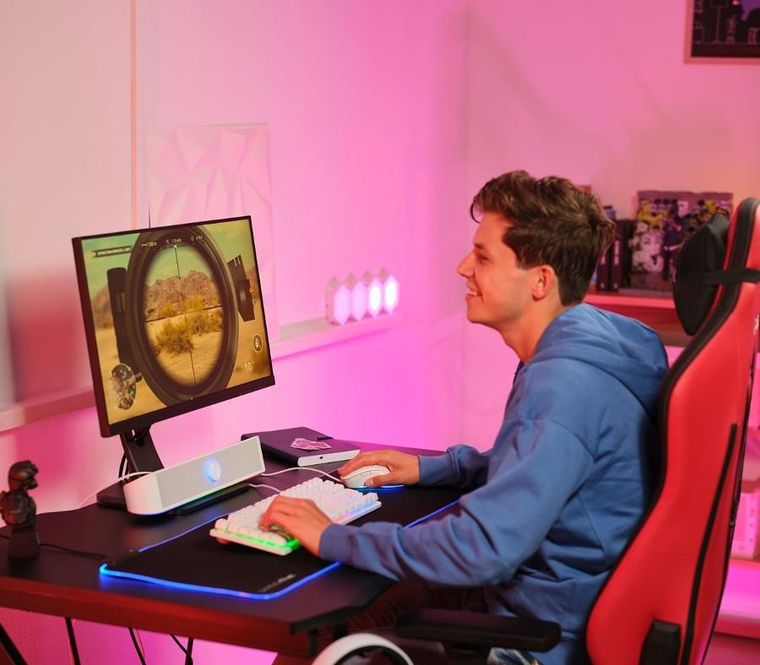 Trust, soundbar Gxt619w Thorne Rgb, biały