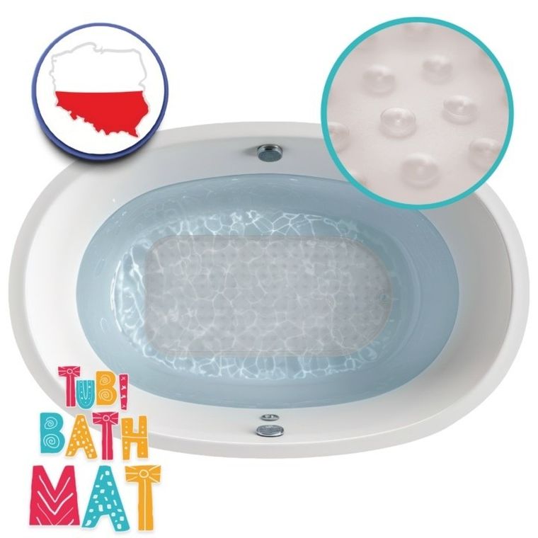 Tuban, mata kąpielowa, antypoślizgowa, szara