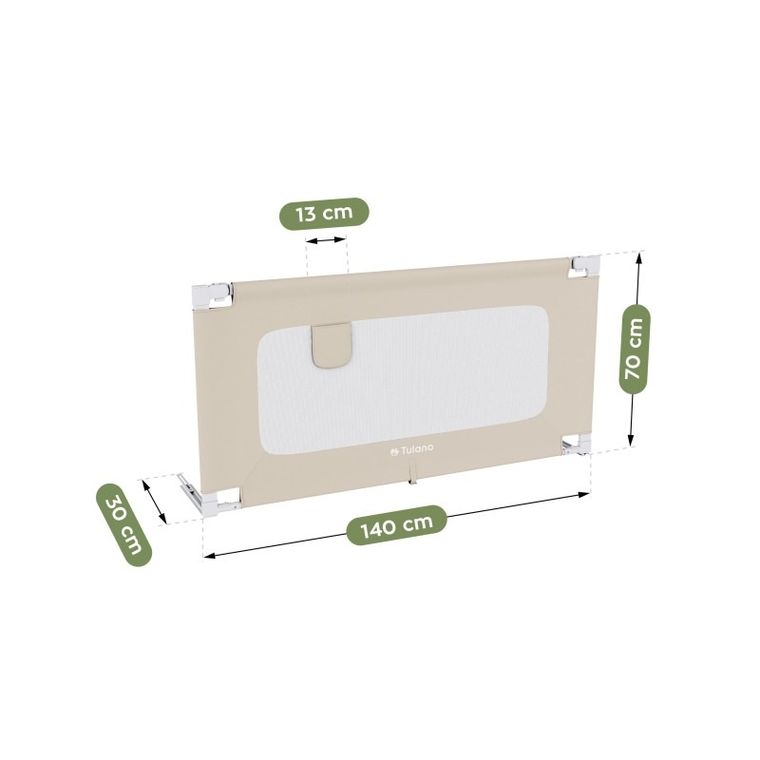 Tulano, Cover 44, barierka ochronna do łóżka, beige 140 cm