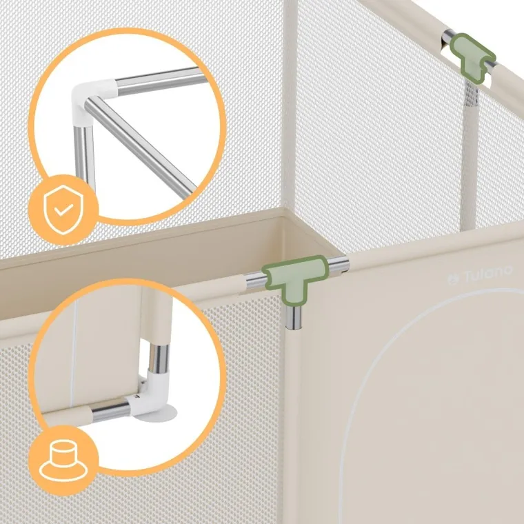 Tulano, Cozy 20, kojec dla dzieci, beżowy, 130 cm