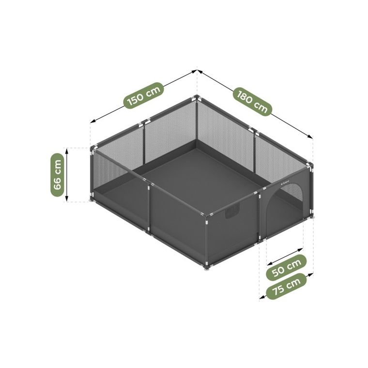 Tulano, Cozy 25, kojec dziecięcy, graphite, 150 cm