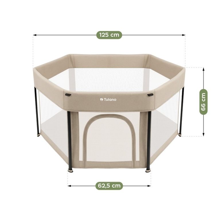 Tulano, Cozy 30, kojec dla dziecka składany, beige