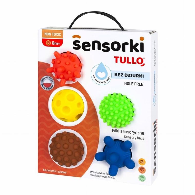Tullo, Sensorki, piłeczki sensoryczne, 5 szt.