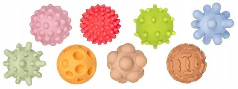 Tullo, Sensorki, piłeczki sensoryczne, 8 szt.