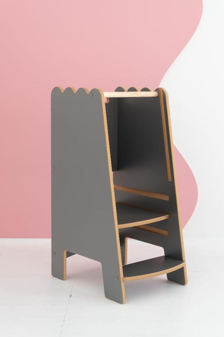 tupti.wood, Kitchen Helper, Bubble z falbanką, pomocnik kuchenny, szary