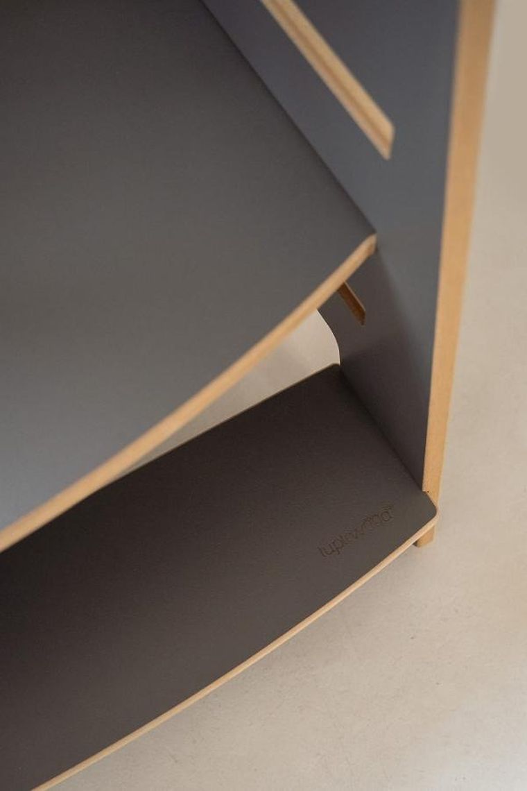 tupti.wood, Kitchen Helper, Double Safe, pomocnik kuchenny dla rodzeństwa, szary