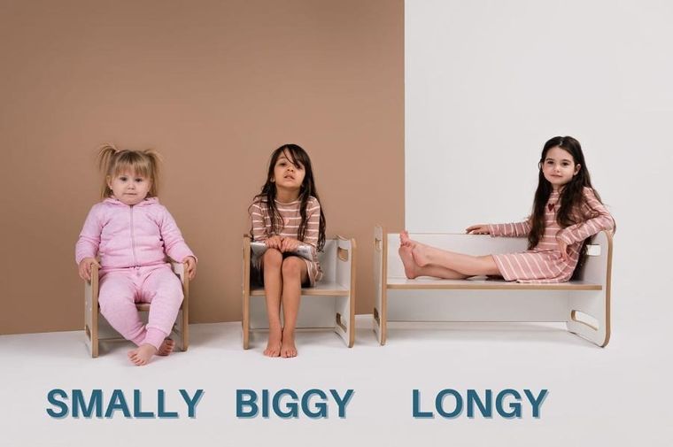 tupti.wood, Smally, 2w1: krzesełko, stolik