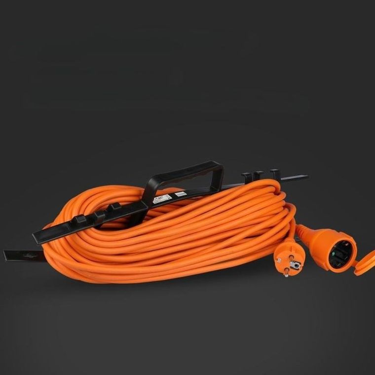 V-tac, przedłużacz ogrodowy z uchwytem do zwijania i klapką VT, 30m, 16A