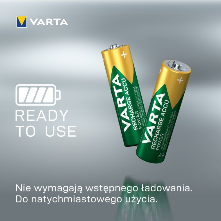 VARTA, Ready2Use, zestaw akumulatorków AA, 2600 mAh, Ni-MH