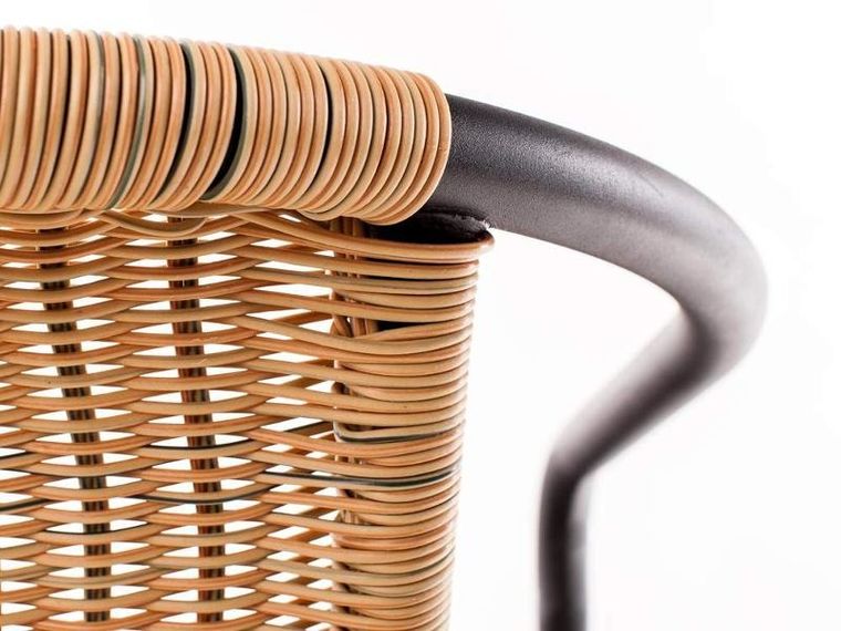 Vetro, stalowe krzesło ogrodowe balkonowe, rattan