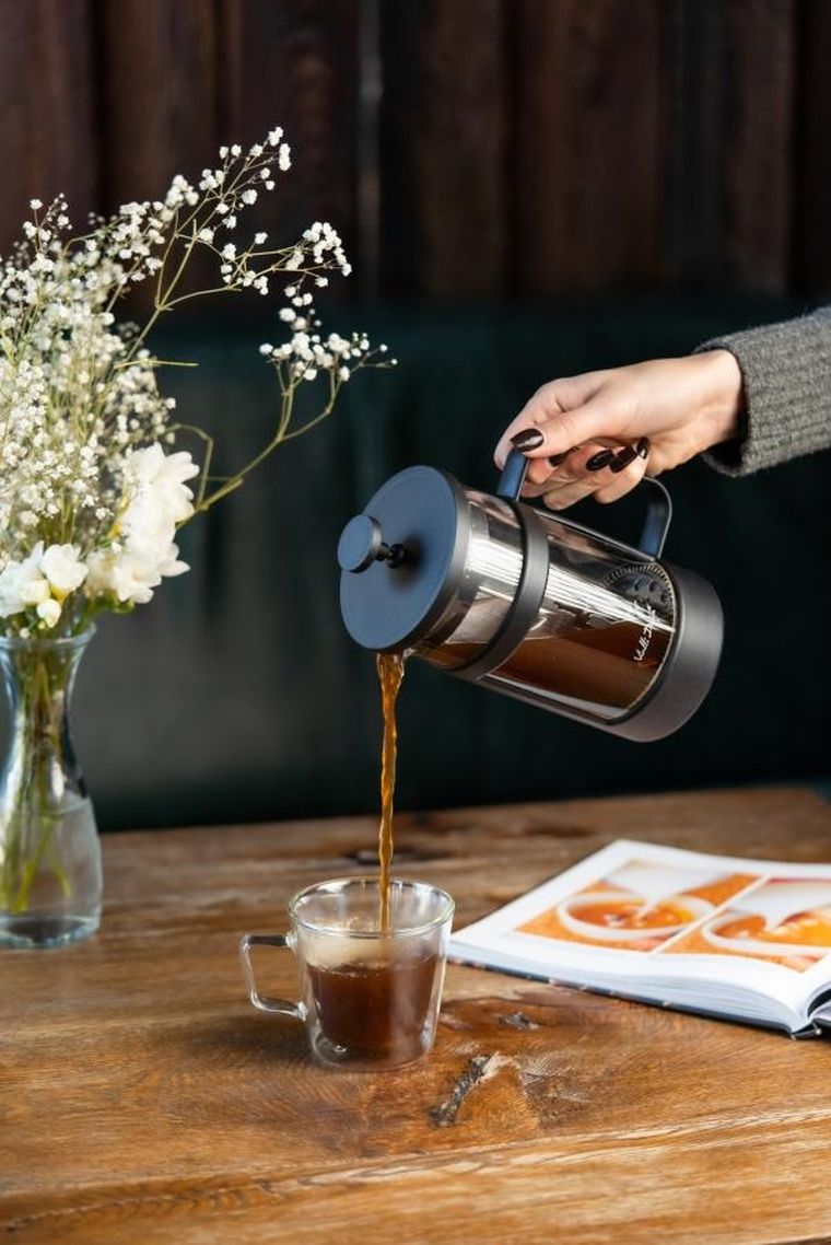 Vialli Design, Senso, zaparzacz do kawy i herbaty, czarny, 1000 ml