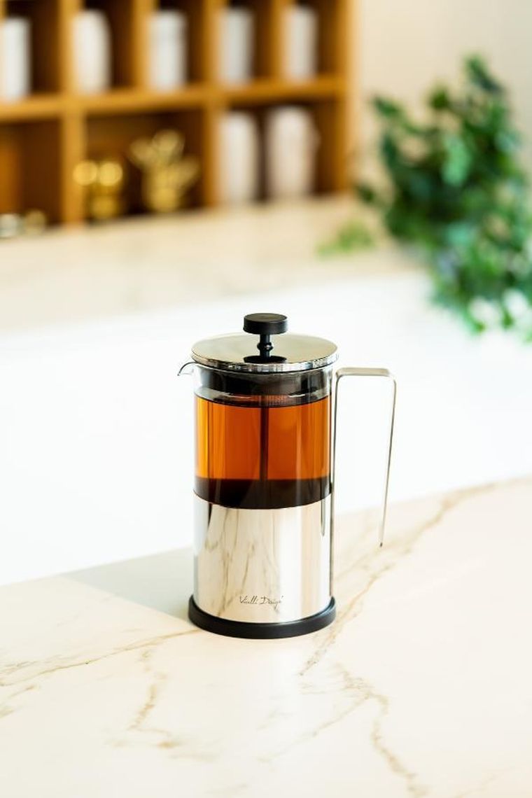 Vialli Design, zaparzacz do kawy i herbaty, 1000 ml, Diamante srebrny