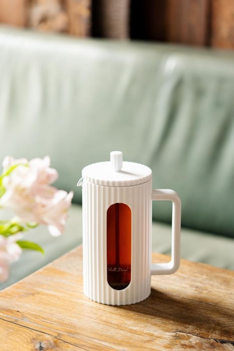 Vialli Design, zaparzacz do kawy i herbaty, 1000 ml, Livio, biały