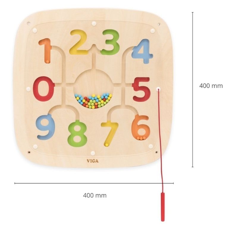Viga, tablica manipulacyjna, magnetyczna zabawa z liczbami