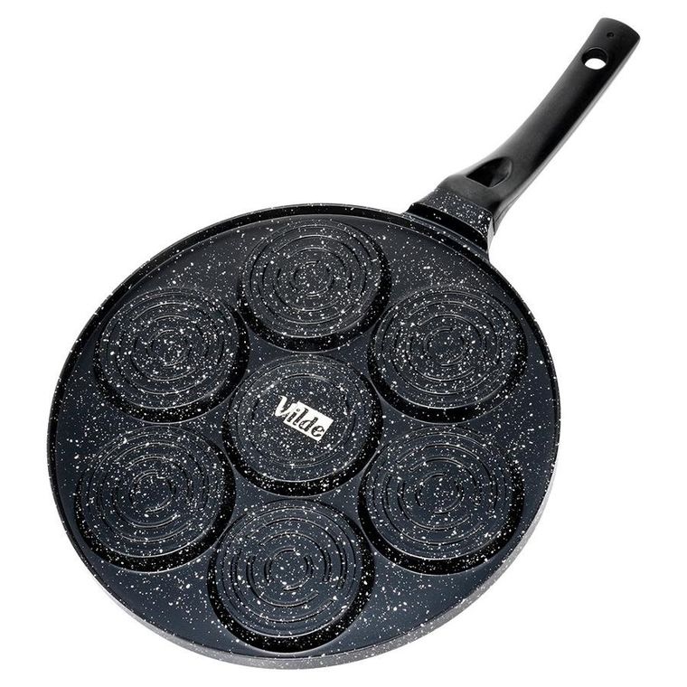 Vilde, Basic Line, patelnia do jajek, granitowa, 7 otworów, 26 cm