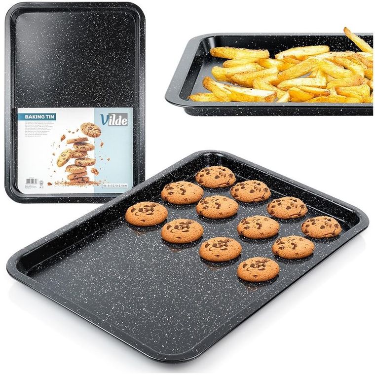 Vilde, blacha do pieczenia, granitowa, 46,5-32,5-2,5 cm