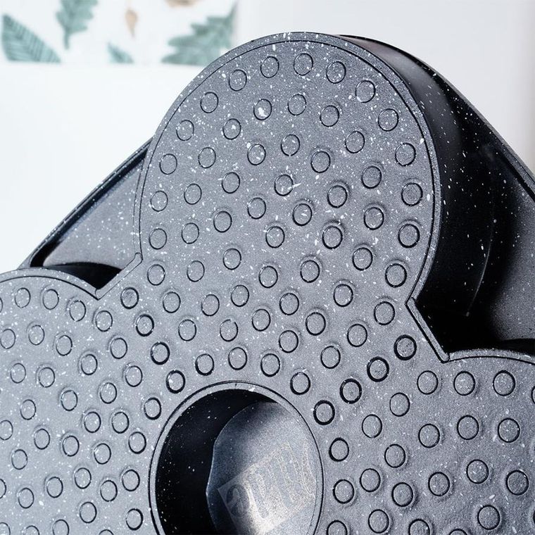 Vilde, Black Line, patelnia do jajek granitowa, 4 otwory, 19 cm